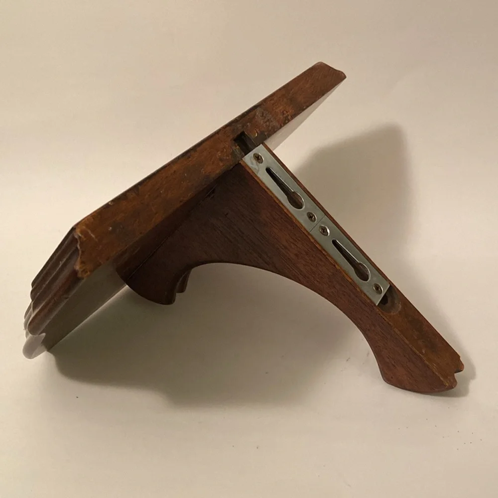 Small Solid Dark Tone Wooden Bracket 1 pc Display Shelf Wall Mounted